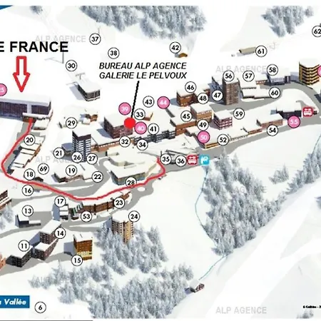 Le France - 2 Pers - Le France - 537fr - Plagne Centre Mae-9584 Apartament